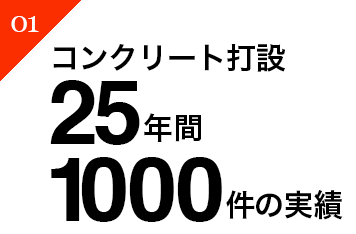 25年間1000件の実績